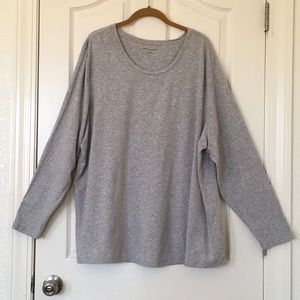 Amazon Essentials Woman’s 4X Gray Long Sleeve Blouse